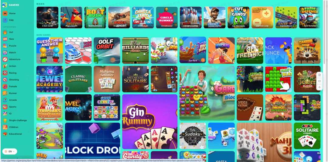 Gamixo SEO case study screenshot